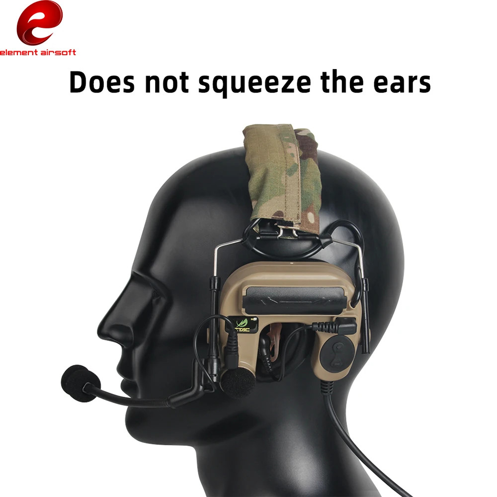 Z TAC auriculares tácticos militares Softai Comta II, auriculares activos Airsoft con cancelación de ruido para caza, accesorios de walkie-talkie - imagen 4