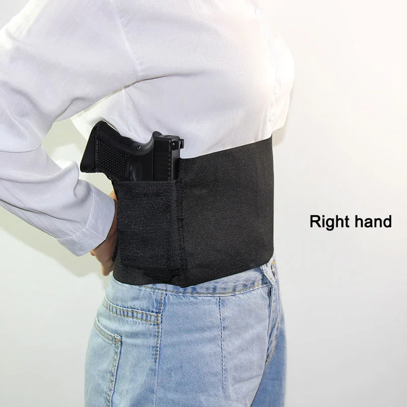 Pistolera táctica oculta para Glock 17 19 Beretta M9 Sig p226, funda elástica de cinturón ajustable Universal - imagen 5