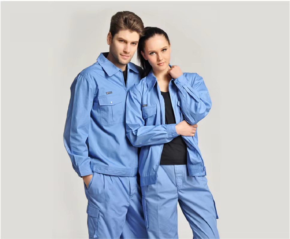 Monos de trabajo para hombre y mujer, uniformes de trabajo, trajes finos transpirables resistentes al desgaste, conjunto de ropa de manga corta de talla grande, primavera y verano - imagen 4