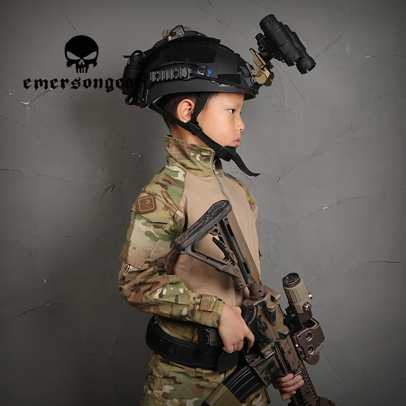 EMERSONGEAR-funda táctica para casco para niño, equipo protector para la cabeza, gorros para niño, Airsoft, caza, ciclismo al aire libre, deportes extremos ABS - imagen 2