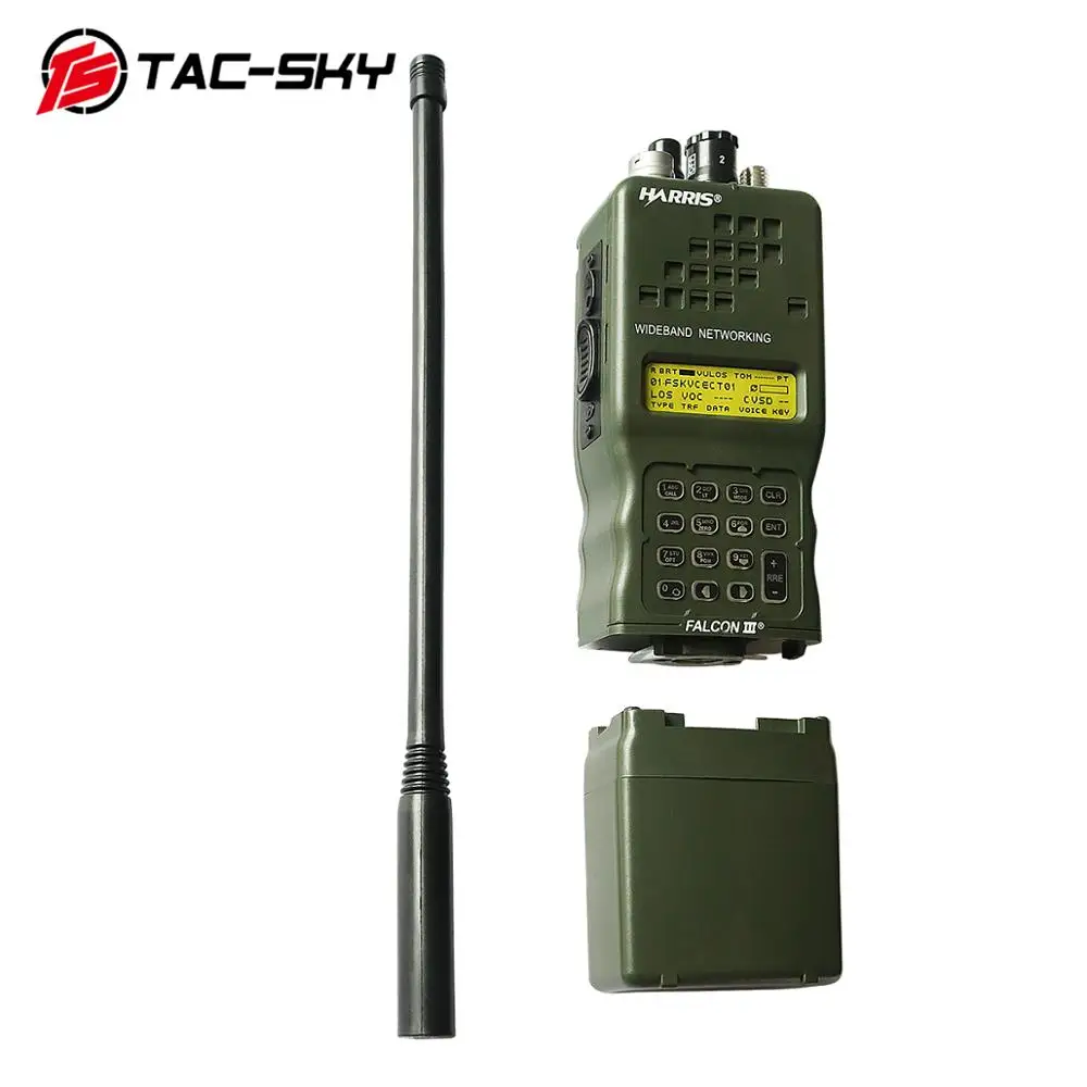 TAC-SKY Harris AN / PRC 152 152a Radio militar walkie-talkie modelo Harris Virtual Case + auriculares militares Ptt 6 pines U94 Ptt - imagen 3