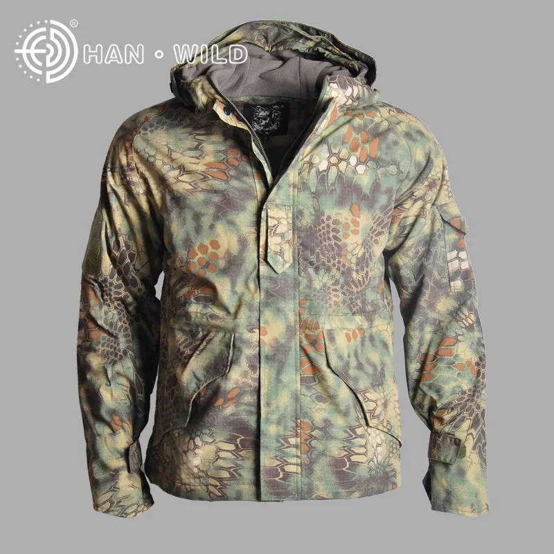 Chaqueta de camuflaje del ejército para hombre, abrigo, chaqueta táctica para exteriores, chaquetas impermeables con capucha para invierno, cortavientos, ropa de caza - imagen 5