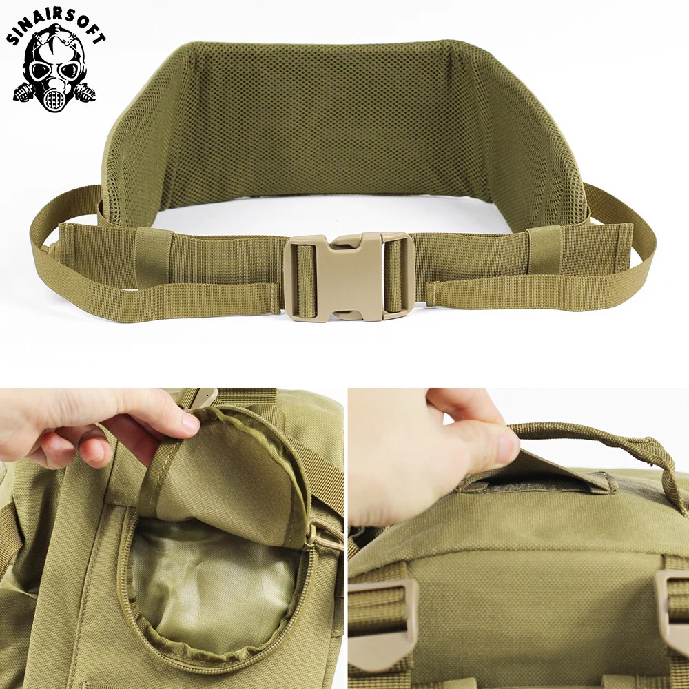 Mochila militar táctica multifunción para exteriores, bolsa Molle impermeable para pesca, senderismo, caza, Camping, 65L - imagen 5