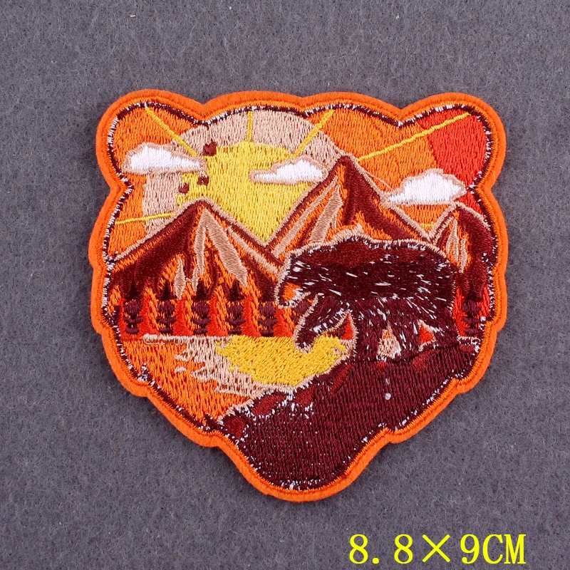 Parches de animales geniales en la ropa, pegatinas de ropa natural DIY, oso, ballena, rayas, parches termoadhesivos para ropa, insignias, accesorios - imagen 3