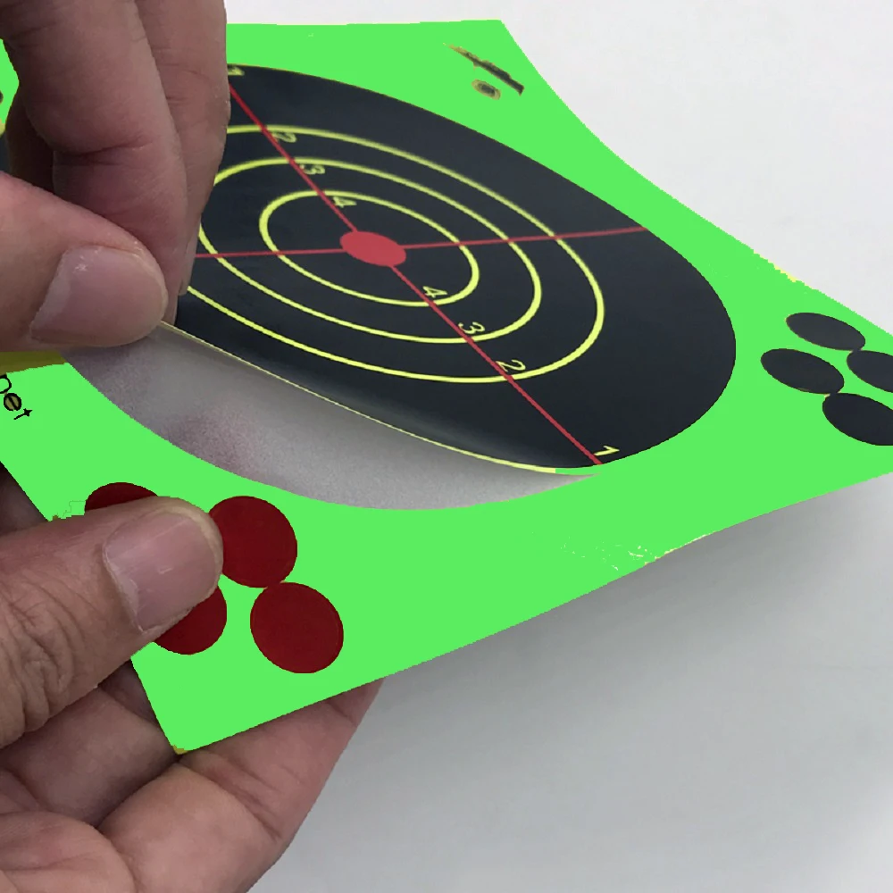 10 Uds. Pegatinas de objetivos de 5,5 pulgadas, objetivo de flores contra salpicaduras, objetivo de disparo colorido, adhesivo de reactividad, objetivo de disparo - imagen 2