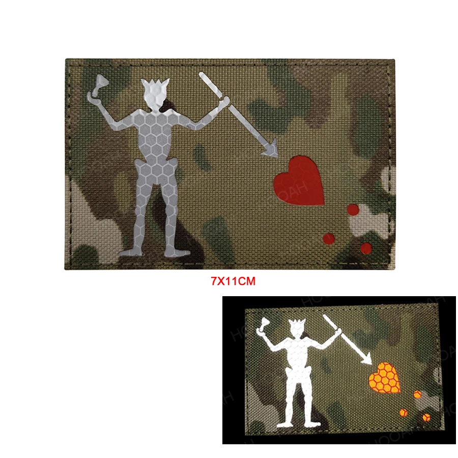 Parche de respaldo con gancho de bandera del equipo de EE. UU., insignia de parche de enseñanza EDWARD PIRATE BLACKBEARD - imagen 5