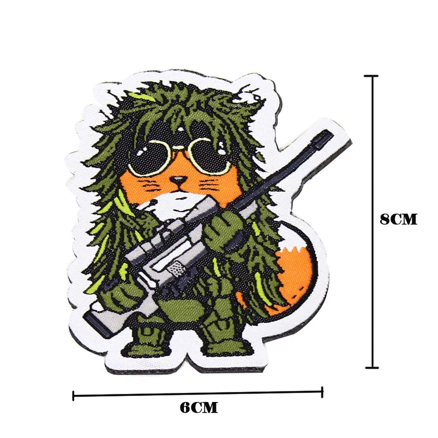 Parche de zorro de SNIPER táctico, insignia de parche táctico - imagen 2