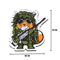 Parche tejido de zorro SNIPER para chaleco MOLLE – Insignia táctica