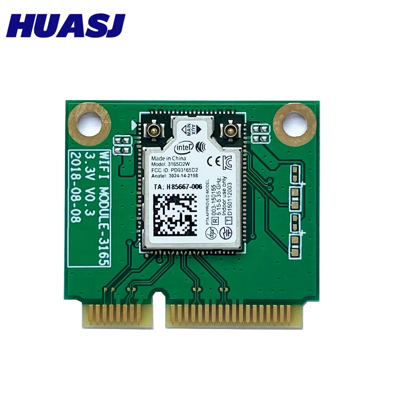 HUASJ banda Dual 3165NGW 3165AC mini PCI-E 802.11ac WiFi tarjeta WLAN 433Mbps 2,4G/5Ghz BT4.0 para ordenador portátil - imagen 2