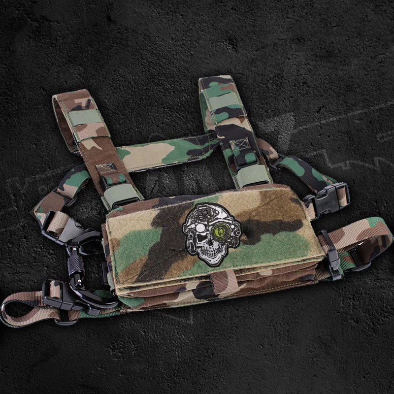 Dispositivo de visión nocturna de calavera, parches bordados, insignia de casco táctico para ropa, mochila, chaleco, apliques DIY - imagen 4