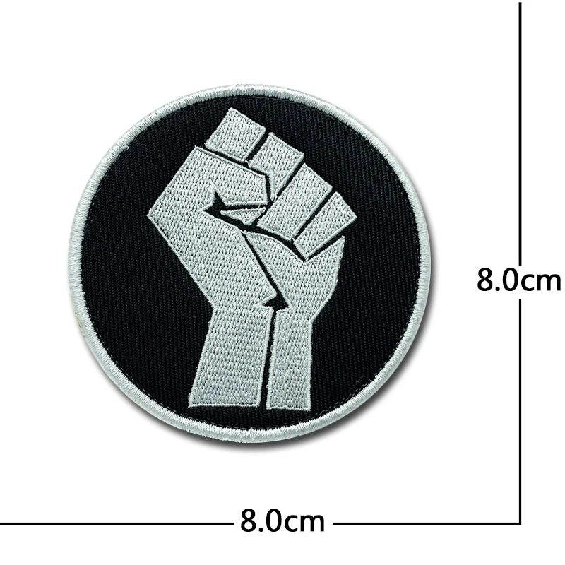Parche de calidad de fuerza de puño, insignia creativa bordada de alta calidad, banda para el brazo de gancho y bucle, pegatina 3D para chaqueta y mochila - imagen 5