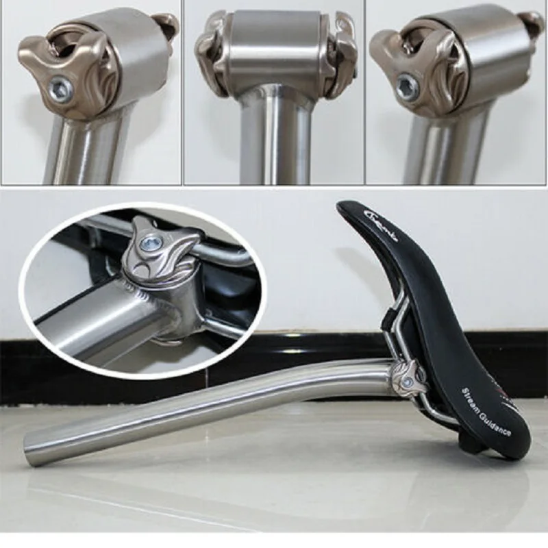 Tija de asiento de titanio para bicicleta de montaña, 27,2mm, 350/400 - imagen 2