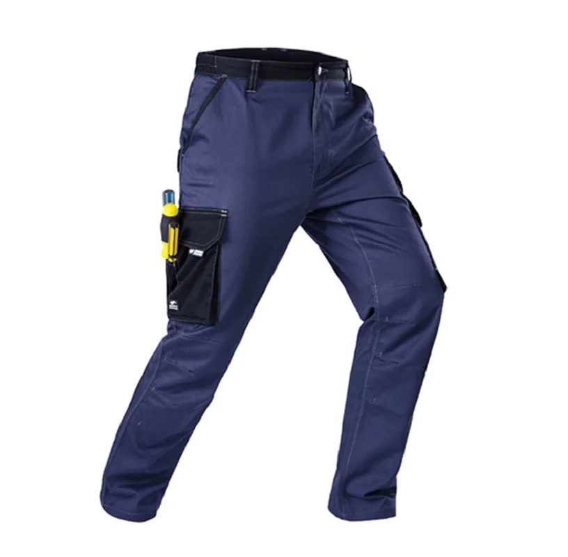 Pantalones de trabajo funcionales con múltiples bolsillos, mallas de soldadura resistentes al desgaste y a prueba de suciedad, pantalones antiabrasión y antiescaldaduras - imagen 3