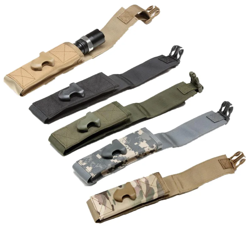 Molle-bolsas para linterna, bolsa táctica para revistas, Airsoft, soporte para linterna, funda para caza al aire libre, Camping - imagen 2