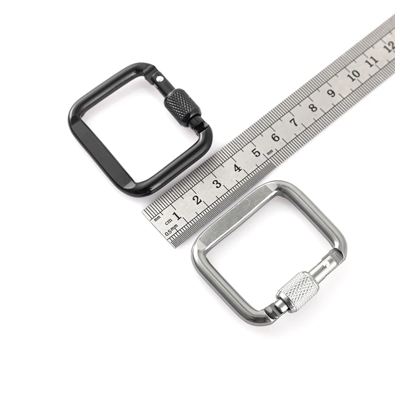 Mosquetón de aleación de aluminio, hebilla multifuncional para escalada de montaña, bloqueo de rosca, 5 uds. - imagen 2