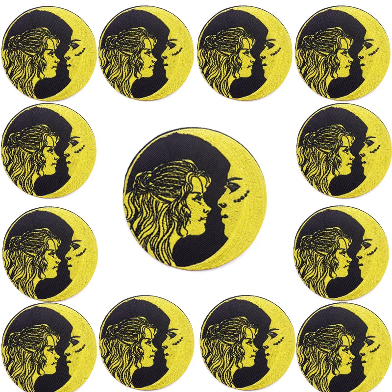 10 Uds. Apliques de ondas espaciales de aventura, parches bordados para planchar para ropa, pegatinas, parches de montañas al aire libre para ropa DIY - imagen 4