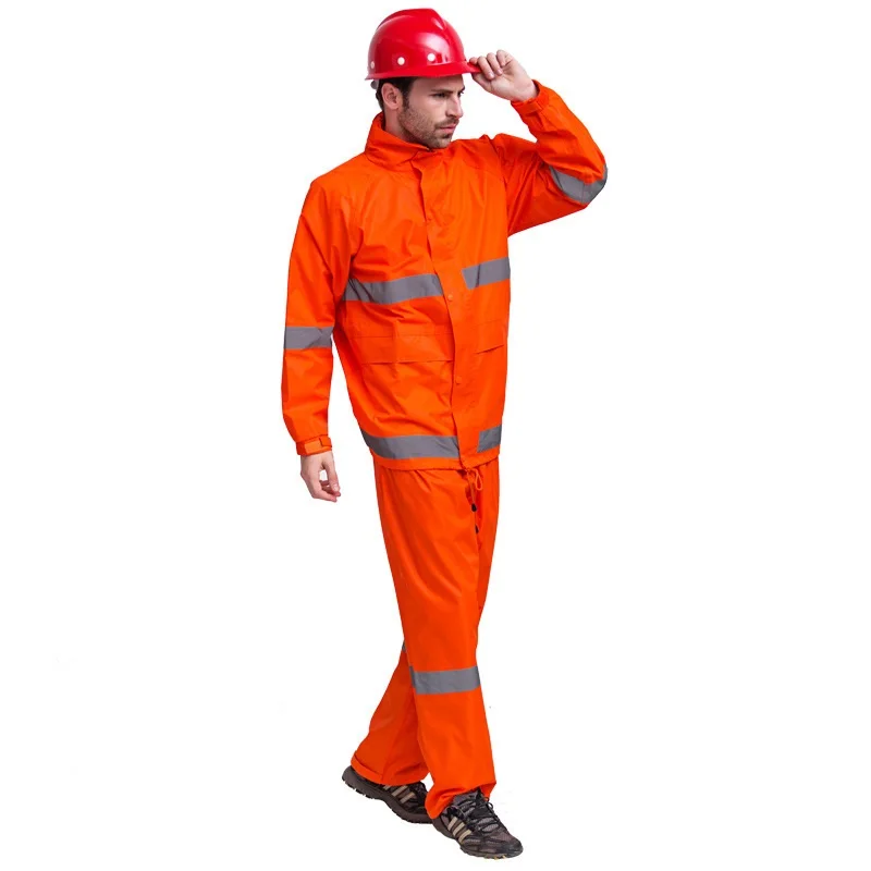 Traje de trabajo de alta visibilidad, chaqueta de trabajo amarilla fluorescente, pantalones de trabajo, traje de policía de tráfico a prueba de agua, envío gratis - imagen 3