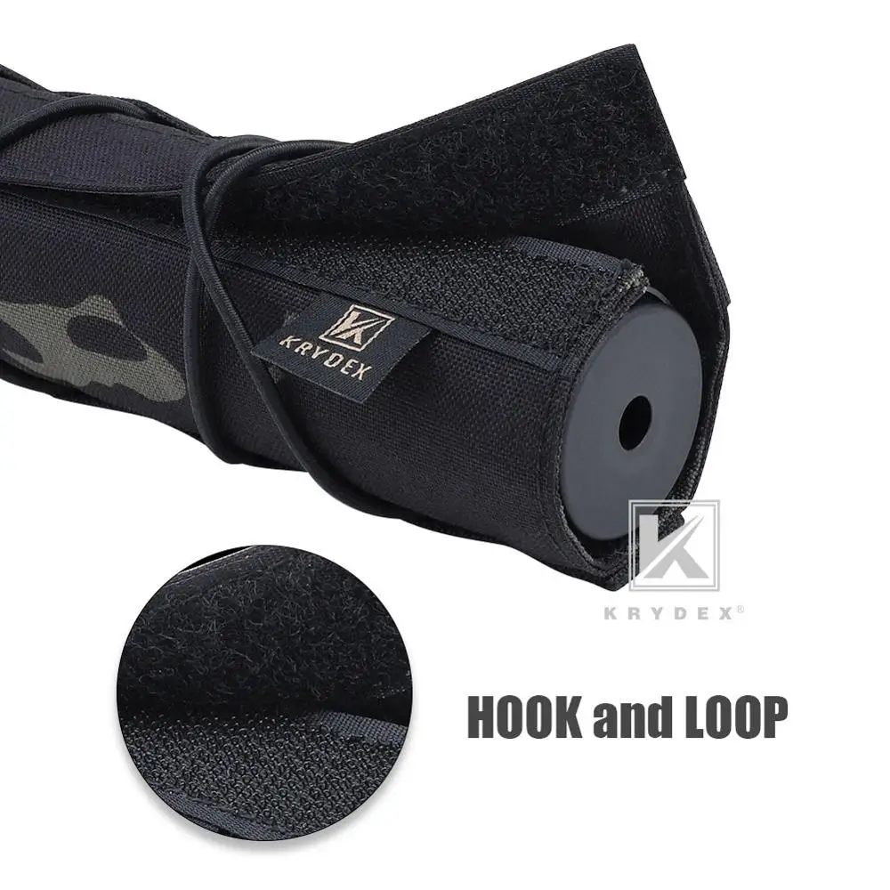 KRYDEX-funda protectora de silenciador táctico, accesorio de protección de tiro, accesorio de nailon para Surefire FA762K, 22CM - imagen 5