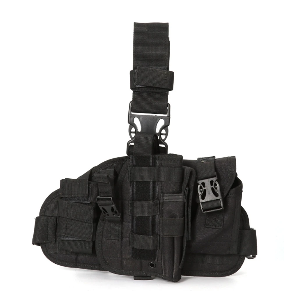Soporte de pistola de camuflaje para juegos de guerra, accesorios de caza, diseño combinado de funda táctica de pierna caída, bolsa Molle - imagen 5