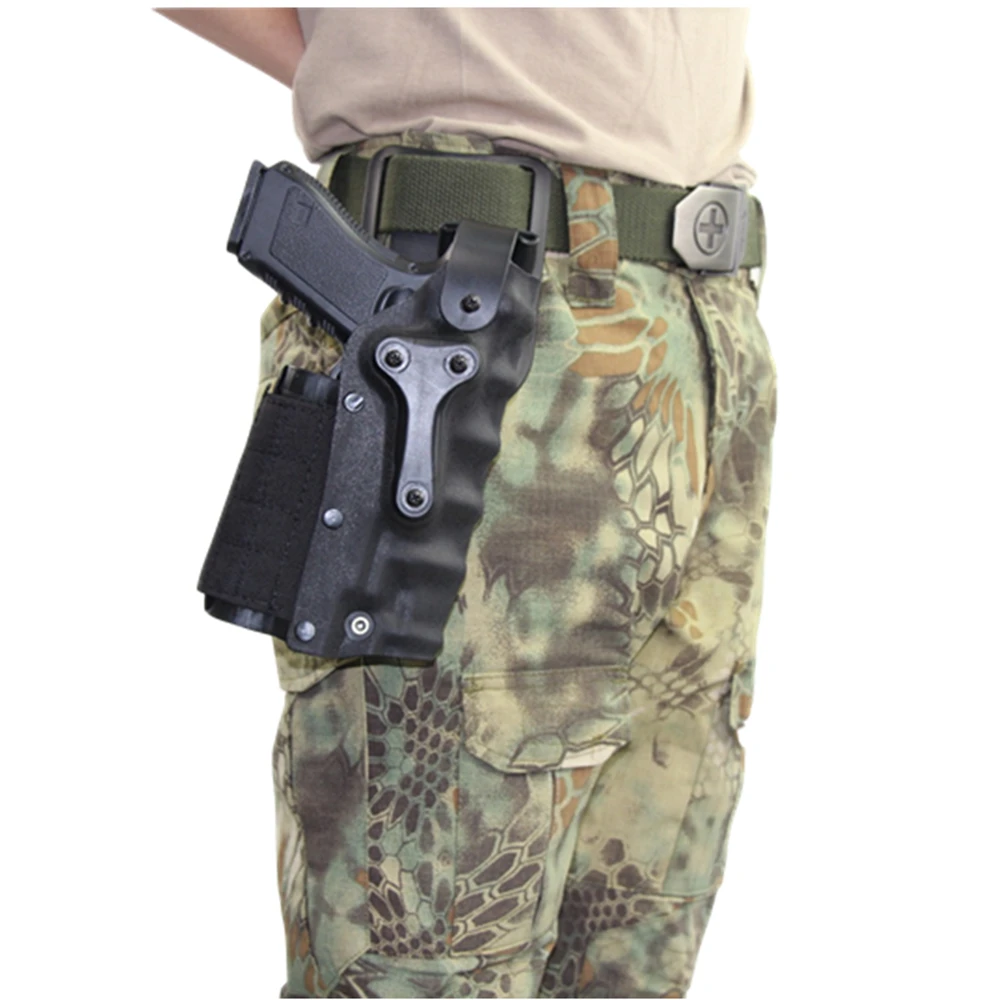 Funda de cinturón de mano izquierda y derecha, equipo táctico, pistolera de cinturón de cristal ajustable para GLOCK 17 colt 1911 Beretta M9 - imagen 3