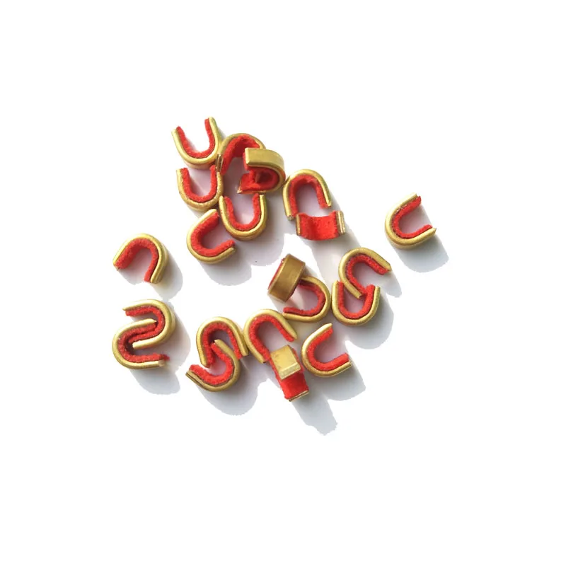 20/50/100 Uds Clips de hebilla de tiro con arco Clips de cobre puntas de flechas de caza Clips de posición de cuerda de arco - imagen 4