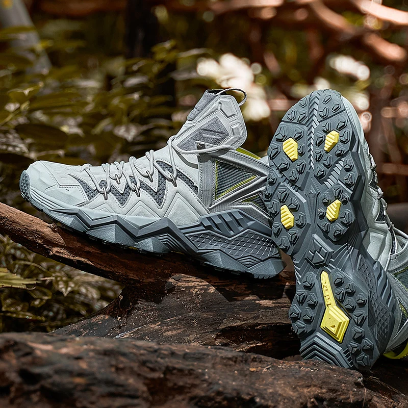 Rax zapatos de senderismo de cuero de vaca para hombre, botas de caza impermeables para exteriores, zapatillas de Trekking, botas tácticas, zapatos deportivos de viaje para Antle - imagen 5