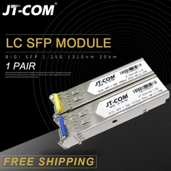 Módulo LC SFP de 1Gb, transceptor óptico de fibra única, módulo de interruptor sfp de fibra Gigabit, 3-80km, Compatible con el interruptor Mikrotik/Cisco