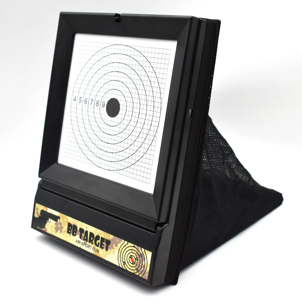 Alcance de tiro Airsoft de reinicio automático, trampa de pellets ABS BB'S con objetivo giratorio de Metal, trampa de pellets blandos de aire interior, tartas - imagen 4