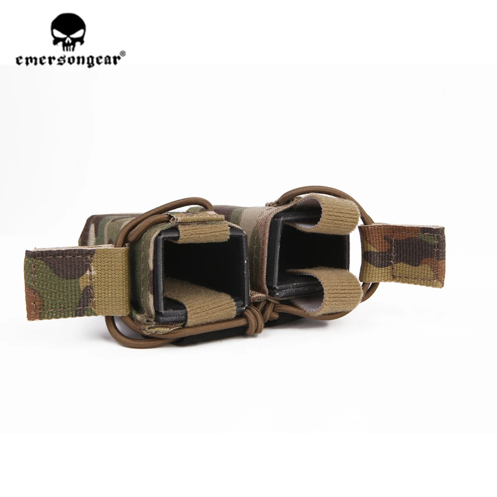 Emersongear-bolsa táctica para revista de doble pistola, bolsa Mag para chaleco de caza SS, portador de placa, soporte de tiro Airsoft, nailon deportivo - imagen 5