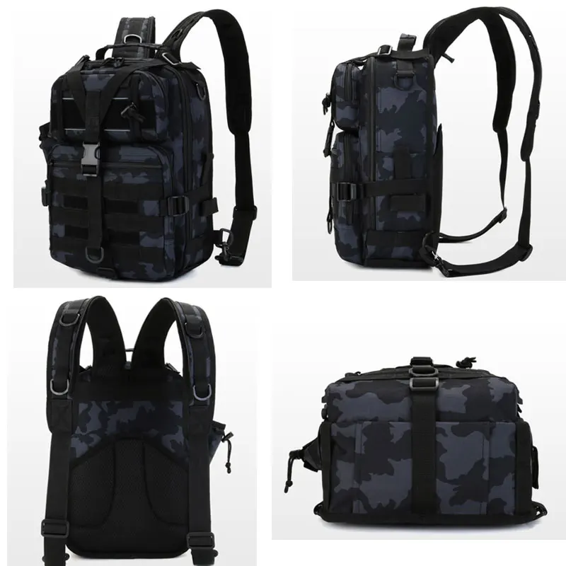 Mochila de pesca para hombre, bolsa táctica de viaje al aire libre, Ejército Molle militar, senderismo, Trekking, escalada, XA249WA - imagen 5