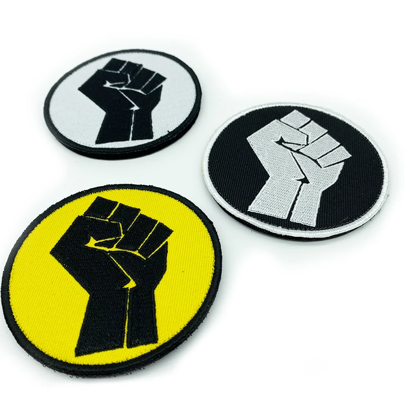 Parche de calidad de fuerza de puño, insignia creativa bordada de alta calidad, banda para el brazo de gancho y bucle, pegatina 3D para chaqueta y mochila - imagen 4