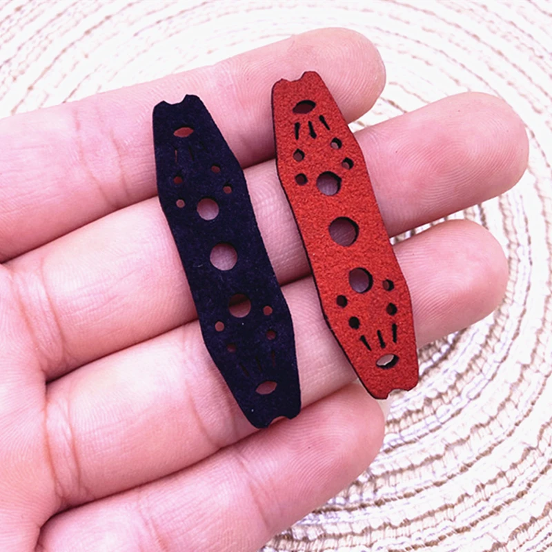 Bolso de cuero de microfibra para caza, bolsa de cuero de dos colores, rojo y negro, banda de goma sólida, 20 piezas/lote, 2,0mm de grosor - imagen 4