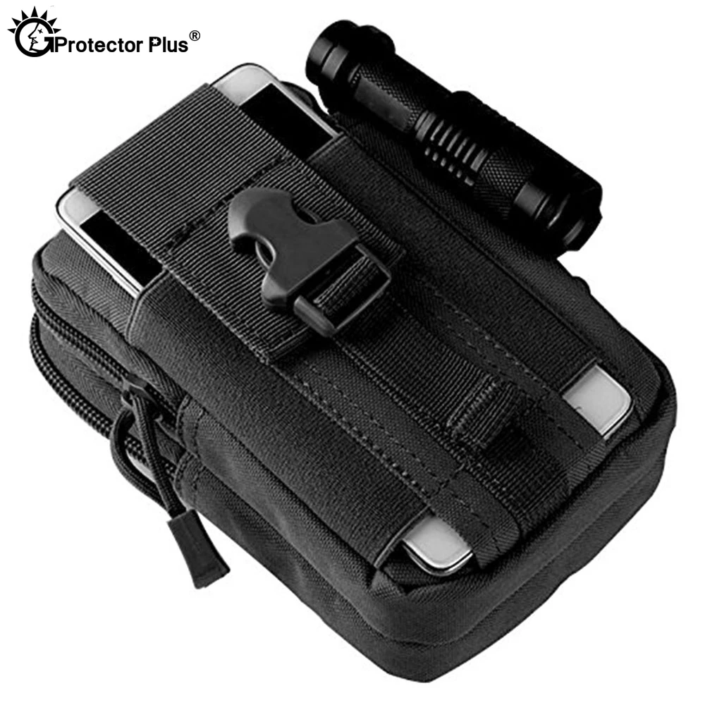 PROTECTOR PLUS táctico Molle bolsa de accesorios, cinturón de cintura militar, bolsa para teléfono, senderismo, escalada, correr, viajes, paquetes multiusos - imagen 3