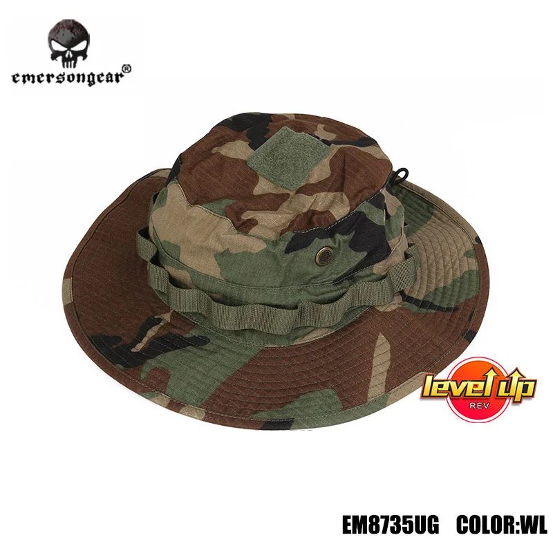 Emersongear Camuflaje Boonie Hat Level Up Mapa Versión de bolsillo Sombrero para montañismo y caza - imagen 3