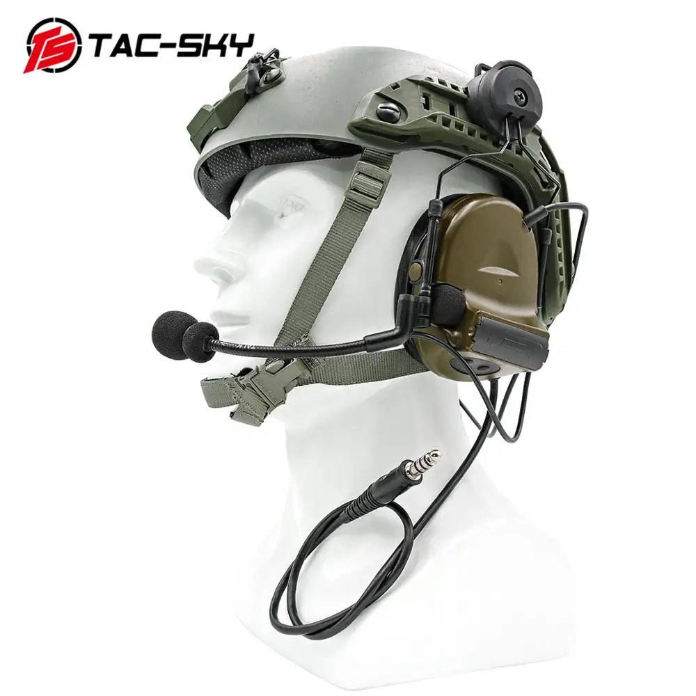 COMTA II TAC-SKY COMTA Comta Ii soporte para casco ARC OPS-CORE orejeras de silicona con captación de ruido auriculares tácticos militares FG - imagen 3