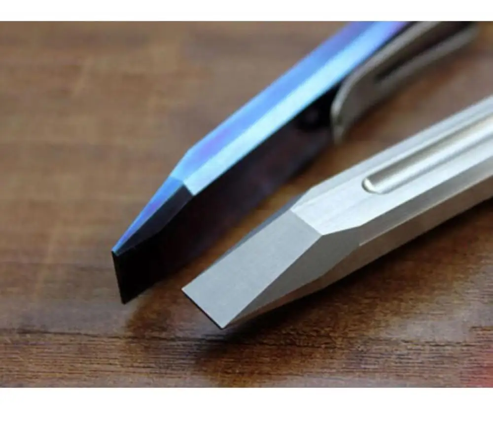 Herramienta de destornillador de barra de palanca de titanio con Clip EDC, herramienta colgante de llavero, novedad - imagen 2