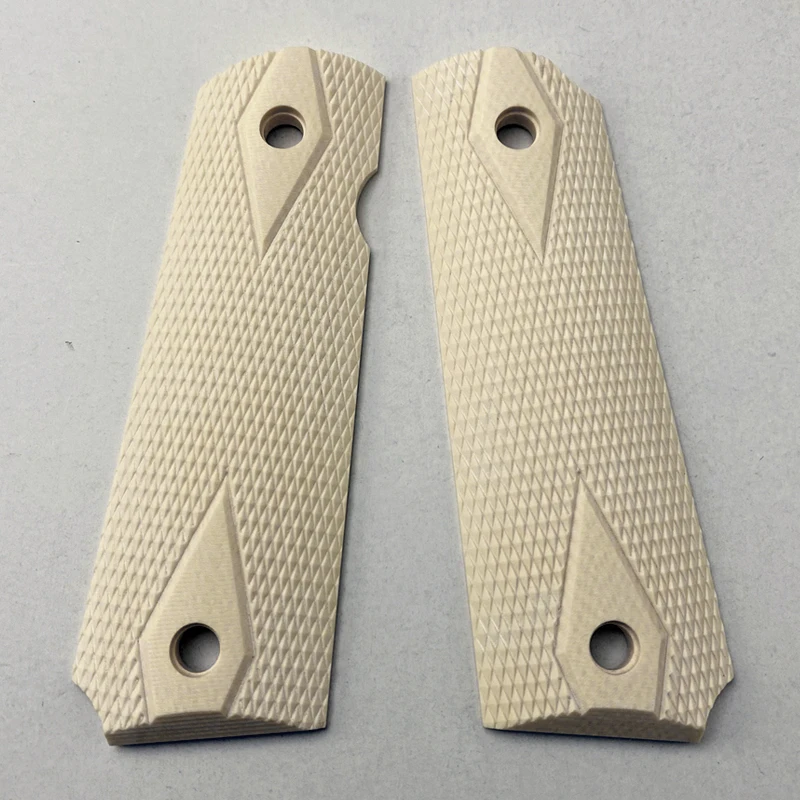 Empuñaduras tácticas para pistola, accesorio de resina blanca, parche personalizado, Material CNC 1911, 1911, 2 unidades - imagen 3