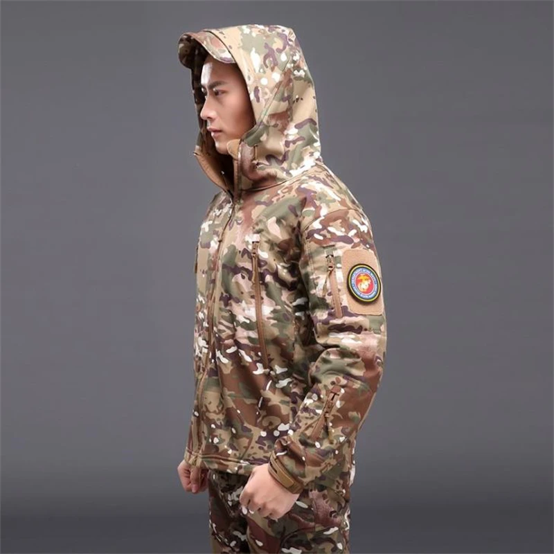 Chaqueta militar de lana para hombre y mujer, chaqueta táctica del ejército, impermeable, Multicam, rompevientos de camuflaje, Otoño e Invierno - imagen 3