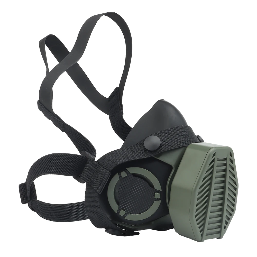 Media máscara de tiro de Paintball, filtro reemplazable, antipolvo, SOTR, respirador táctico de operaciones especiales, accesorios para Airsoft - imagen 3