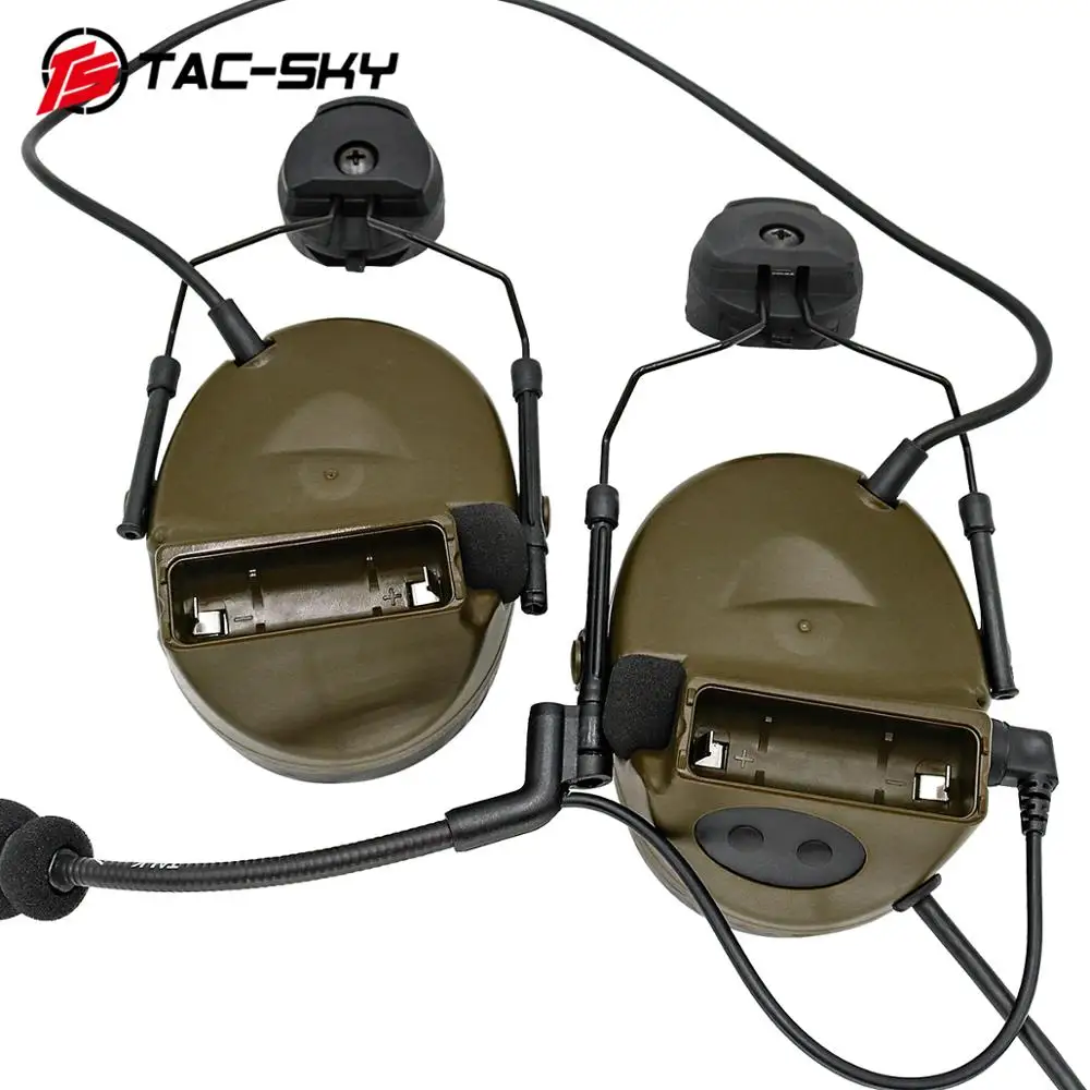 COMTA II TAC-SKY COMTA Comta Ii soporte para casco ARC OPS-CORE orejeras de silicona con captación de ruido auriculares tácticos militares FG - imagen 4