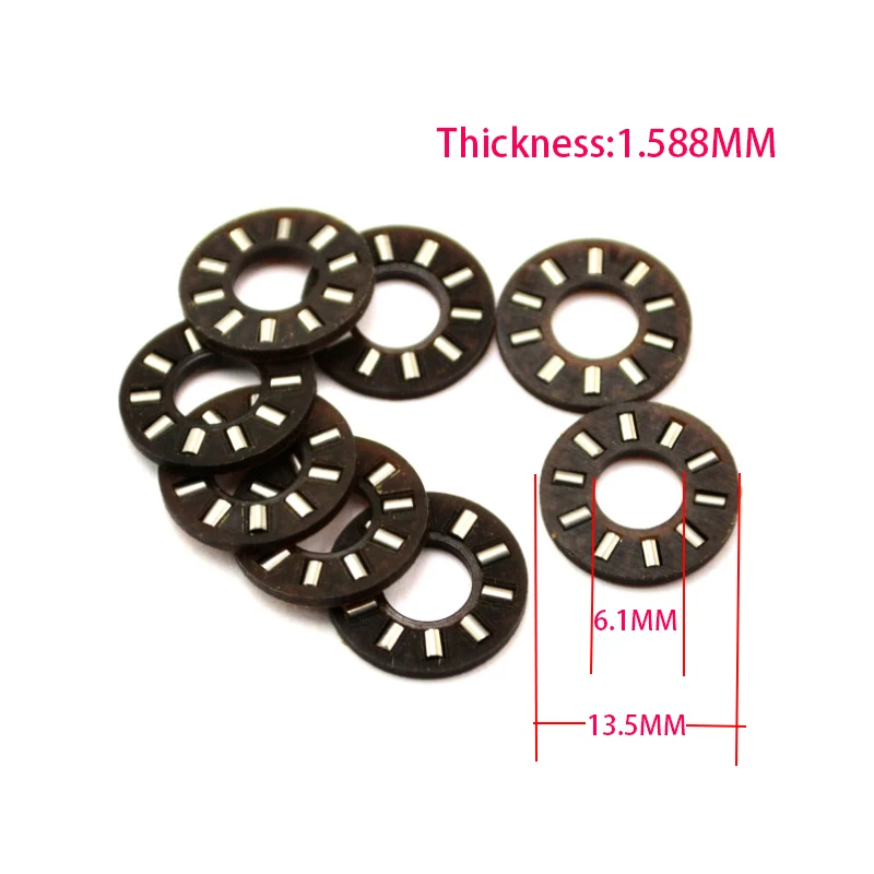 Piezas de accesorios para fabricación de bricolaje, 2 piezas, cuchillo plegable, rodamiento de bolas Kingpin, herramientas de apertura rápida, arandela de aguja de fibra de vidrio de nailon - imagen 3