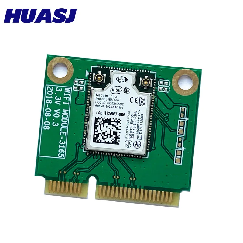 HUASJ banda Dual 3165NGW 3165AC mini PCI-E 802.11ac WiFi tarjeta WLAN 433Mbps 2,4G/5Ghz BT4.0 para ordenador portátil - imagen 3