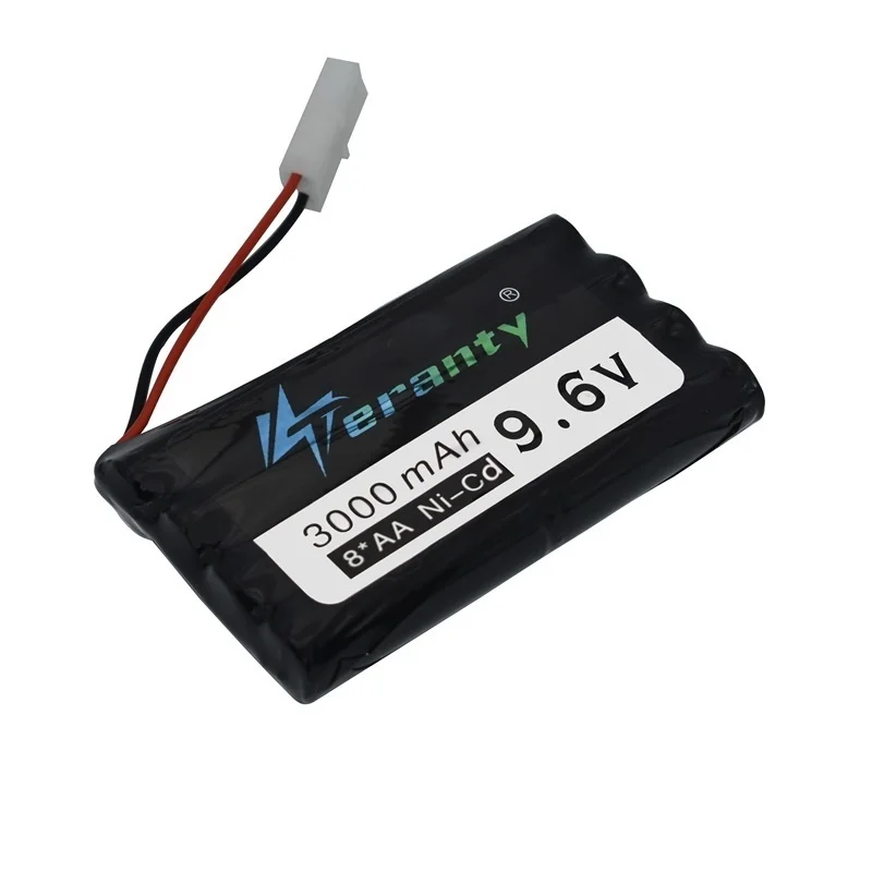 Juegos de cargadores de batería de 9,6 V y 3000mAh para juguetes Rc, tanques de coches, trenes, Robot, herramientas para pistola de barco, batería recargable AA 9,6 v ni-cd 5 en 1 - imagen 3