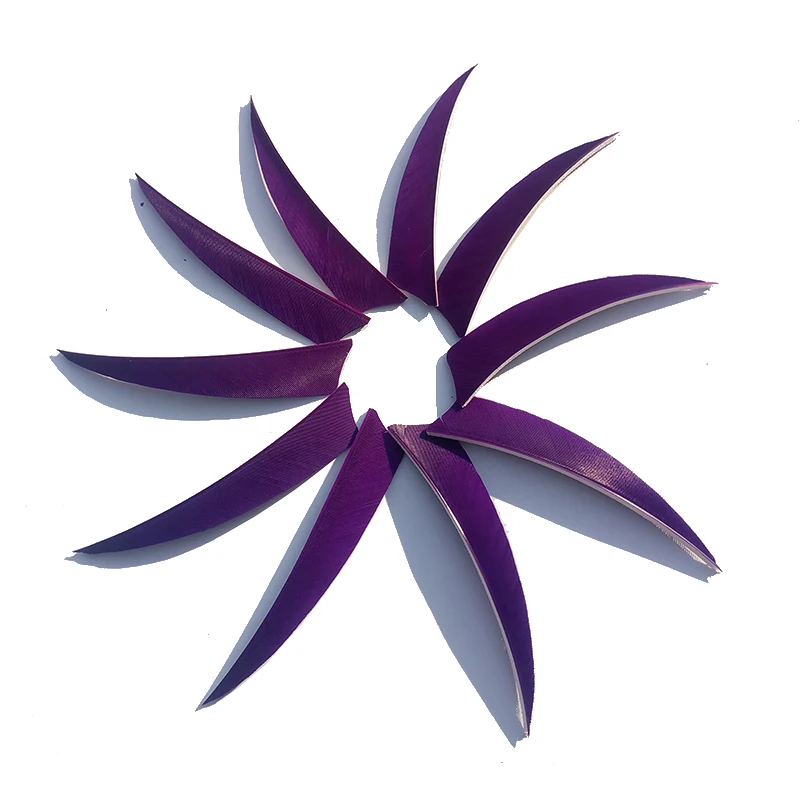 Escudo de plumas naturales de pavo para tiro con arco, herramienta de bricolaje para entrenamiento de tiro con arco, accesorios de caza, 100 piezas, 4 pulgadas - imagen 2