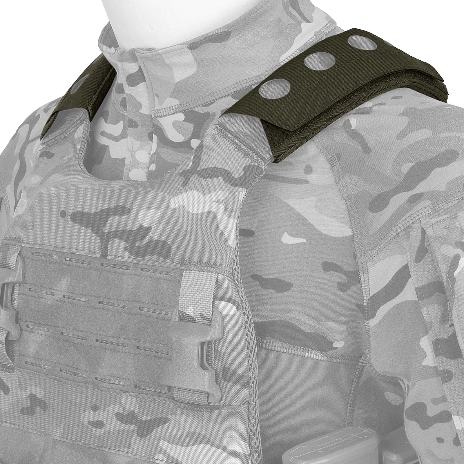 KRYDEX RANGER-hombreras de corte láser, cubierta de correa para JPC LBT, portador de pecho, bolsa de cabestrillo, 2 unids/par, color verde - imagen 2