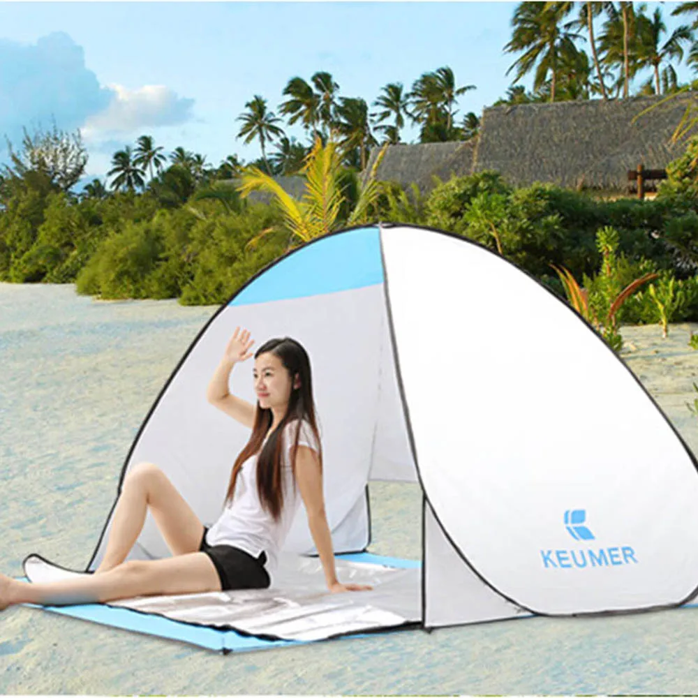 Tienda de campaña automática para la playa, refugio con protección UV para acampar, toldo para sombra solar, viaje, turismo, XA195A - imagen 5