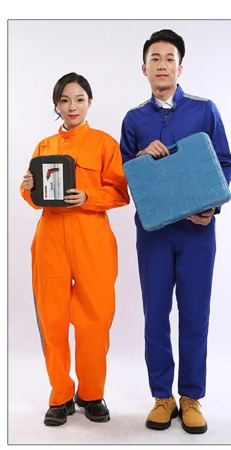 Nueva ropa de trabajo para hombres y mujeres, mono reflectante retardante a prueba de polvo, ropa de soldadura de fábrica, monos de algodón puro S-4XL - imagen 5