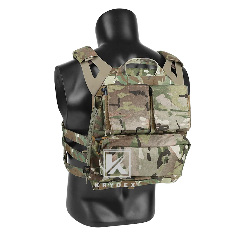KRYDEX-mochila táctica con cremallera, bolsa de Panel para CPC, NCPC, AVS, JPC 2,0, chaleco portador de agua, bolsa de combate para caza, Airsoft - imagen 2