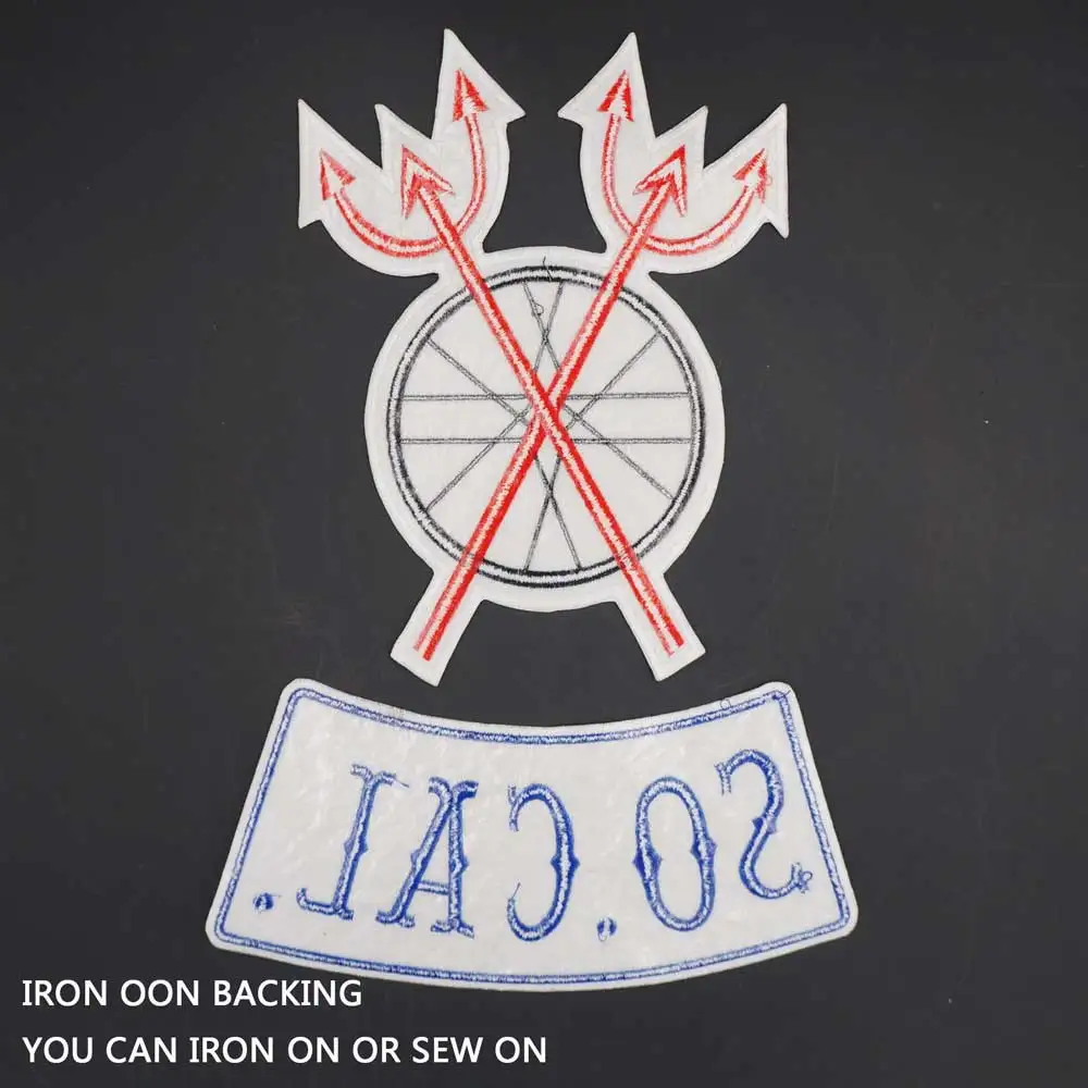 Insignia de parche bordado de grandes Devils Diciples Socal MC con respaldo de hierro para ropa, sombrero, bolsos - imagen 5