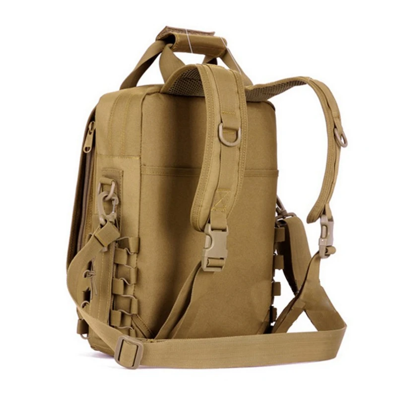 Mochila táctica militar para ordenador portátil, morral de hombro Molle de 14 pulgadas para acampar, senderismo, viajes al aire libre, bandolera para hombre - imagen 4